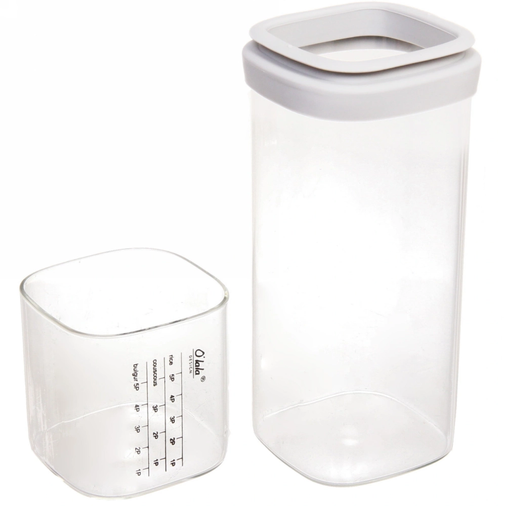 Банка для продуктов стеклянная 800мл «O'lala» с мерный стаканом