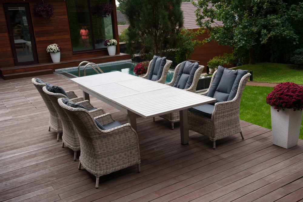 Стол обеденный раскладной "ГАРДА" из алюминия 2-3м (цвет серый)