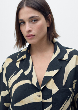 Рубашка с принтом и коротким рукавом