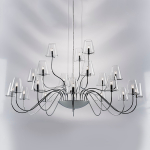 758214 Люстра подв. DIAFANO 21х40W G9 ХРОМ/ПРОЗРАЧНЫЙ