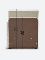 Кресло-кровать "Миник" с левым подлокотником, под правую руку, велюр Dream Bone