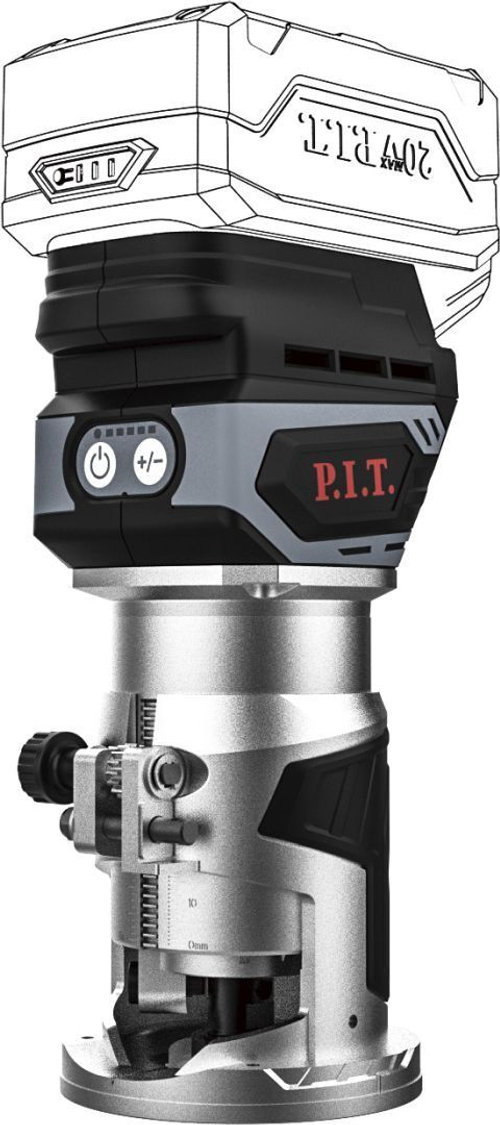 Аккумуляторный фрезер PER20H-6A SOLO (20В, рег-ка 12000-28000об/мин, патрон 1/4")