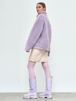 Шуба женская чебурашка тедди экомех, SilverFox (арт. S2247-601)