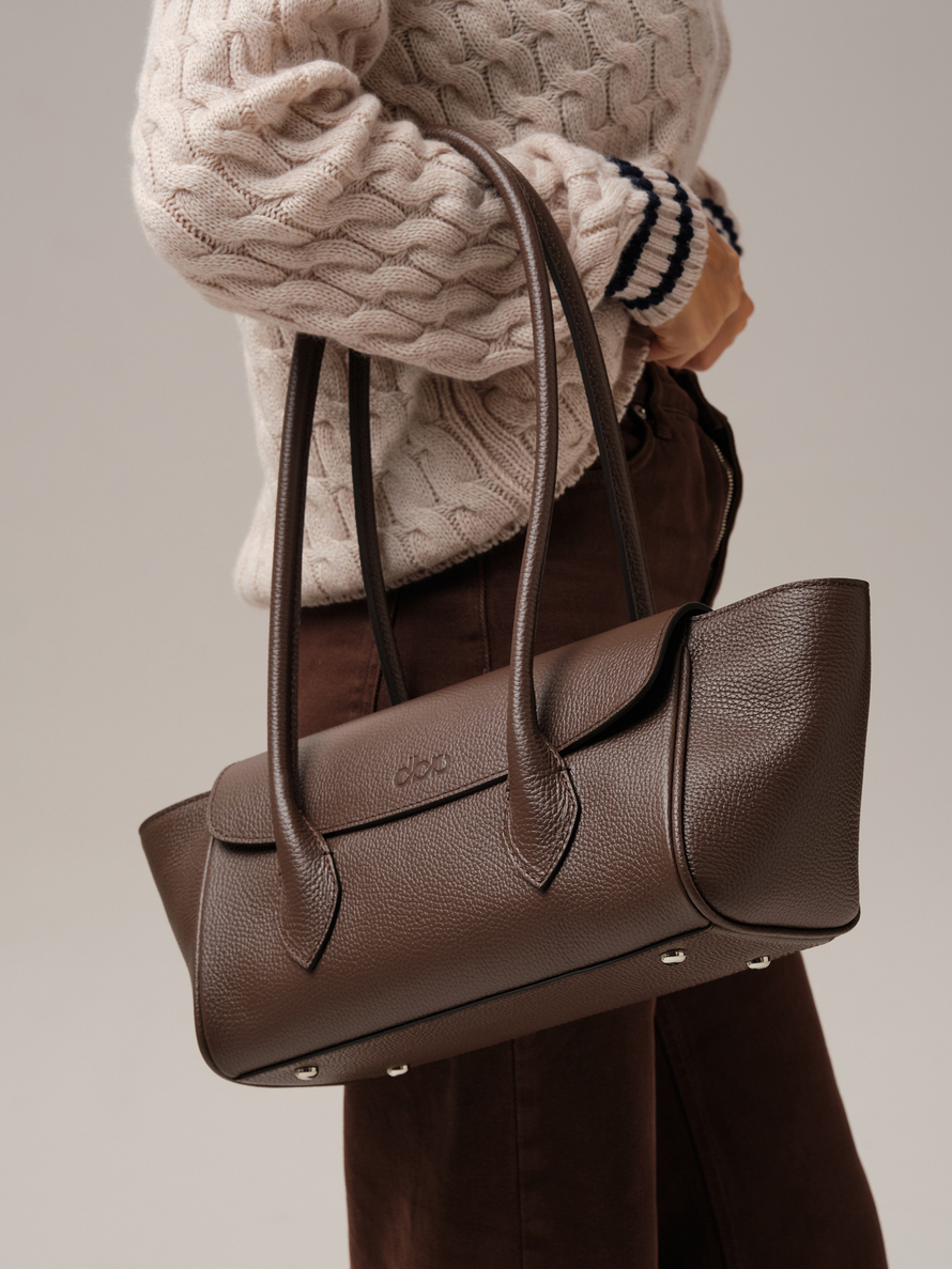 Кожаная сумка DBR 31341 темно-коричневый