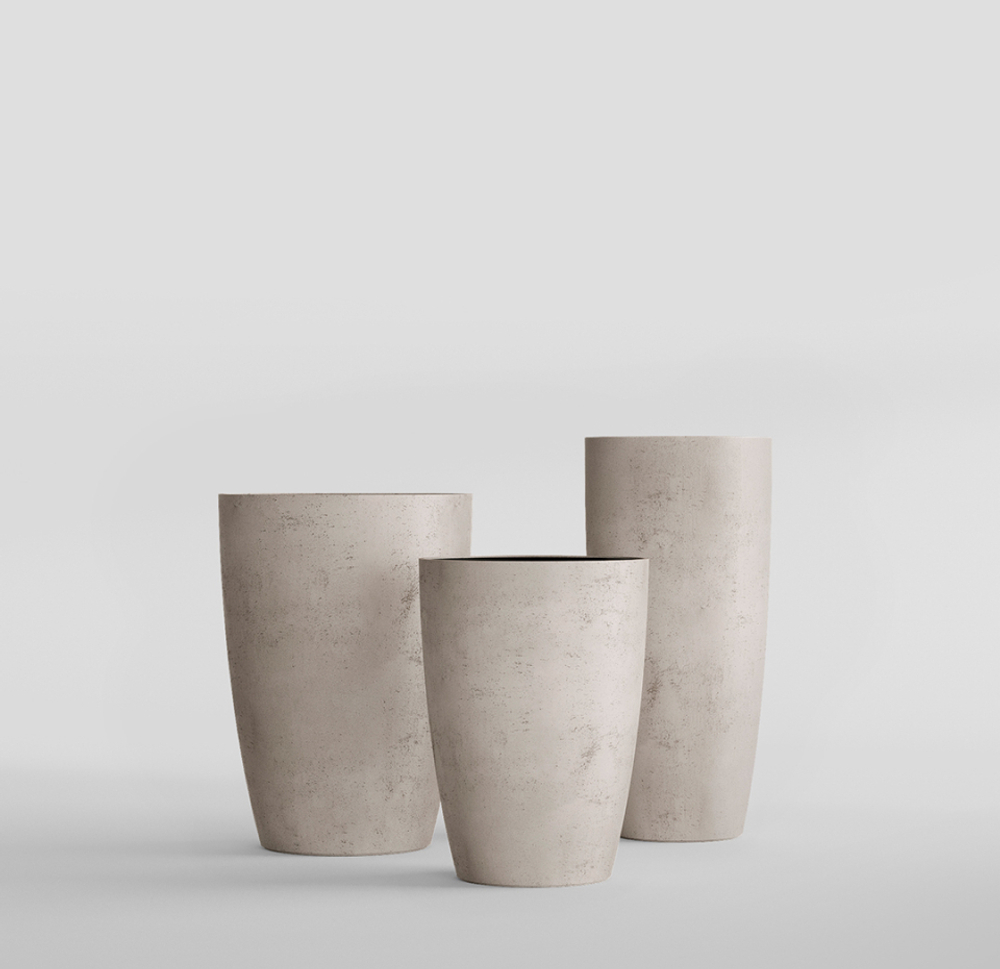 Кашпо, коллекция Concrete, форма CONUS