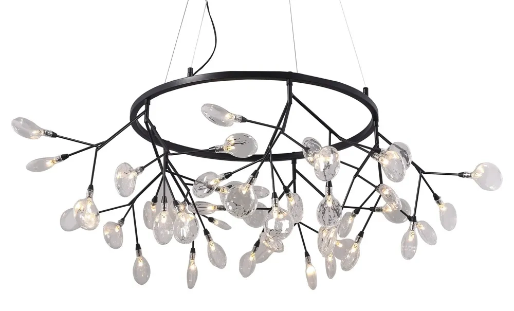 Светильник подвесной Crystal Lux EVITA SP45 D BLACK/TRANSPARENT