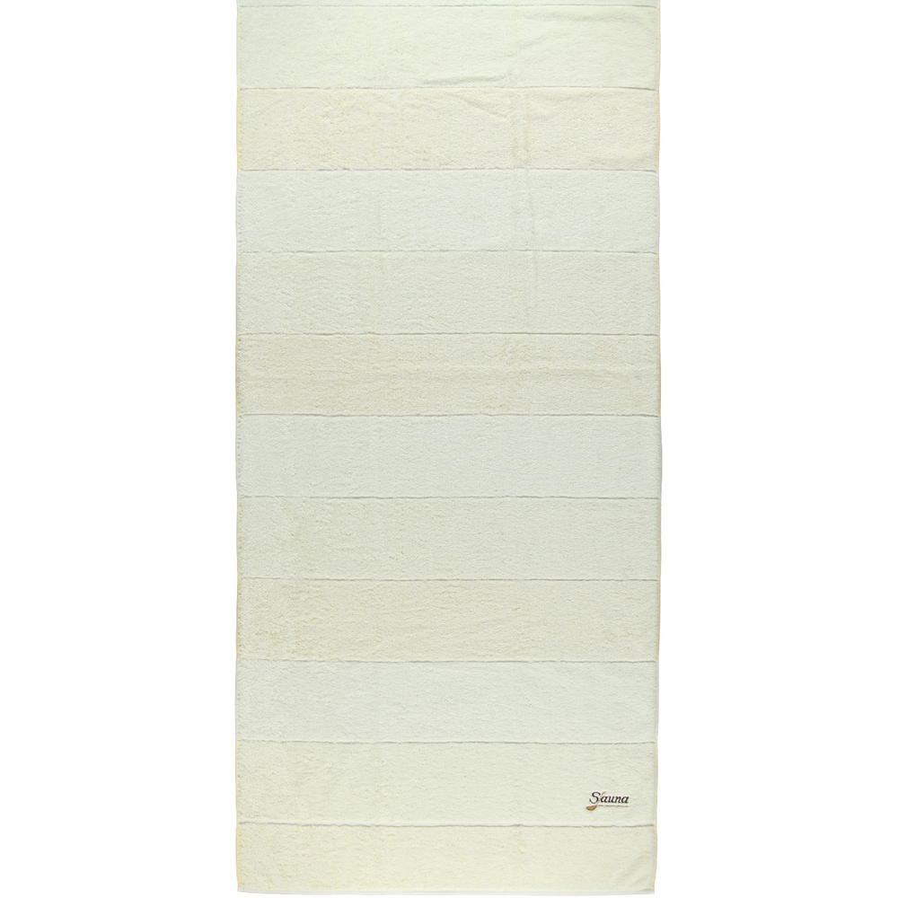 Элитное полотенце махровое Sauna Piazza 257 ваниль-белое от Cawo Германия