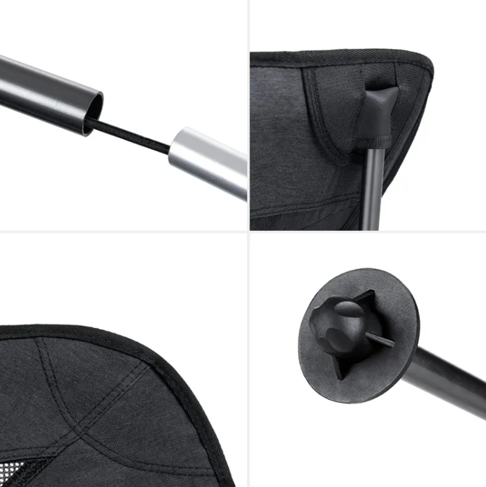 Кресло туристическое Naturehike YL06 складное, серое, высокая спинка, до 150 кг