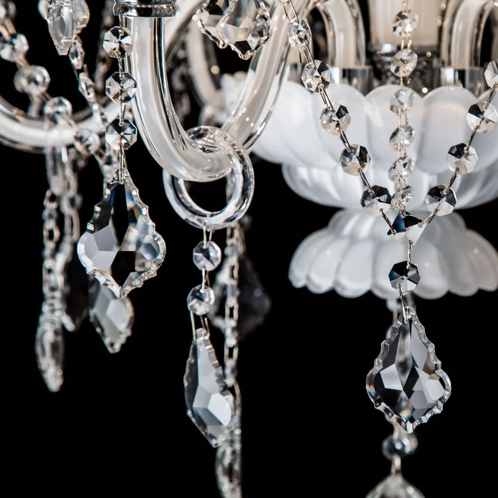 Citilux Финка CL353161 Люстра стеклянная подвесная Белая