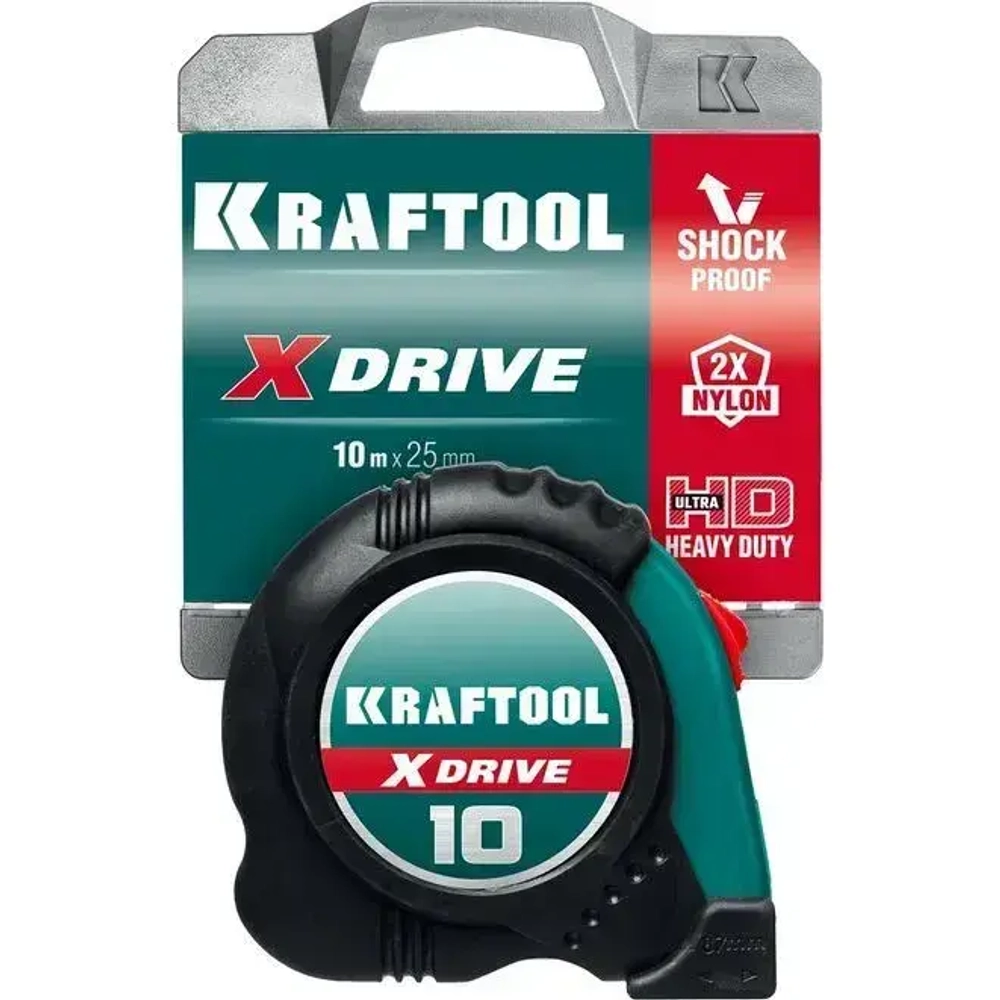 Рулетка KRAFTOOL X-Drive 10м х 25мм 34122-10