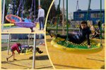 Качели гнезда Ø 100 высотой 300 см, диаметр крепления на трубу 76 мм