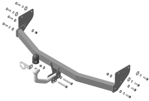 Фаркоп с эл-кой Smart для Hyundai Solaris 2 2017-2022, Kia Rio 2017-2020 (оцинк. Шар)(паспорт и сертификат в комплекте) H105A.Автостандарт