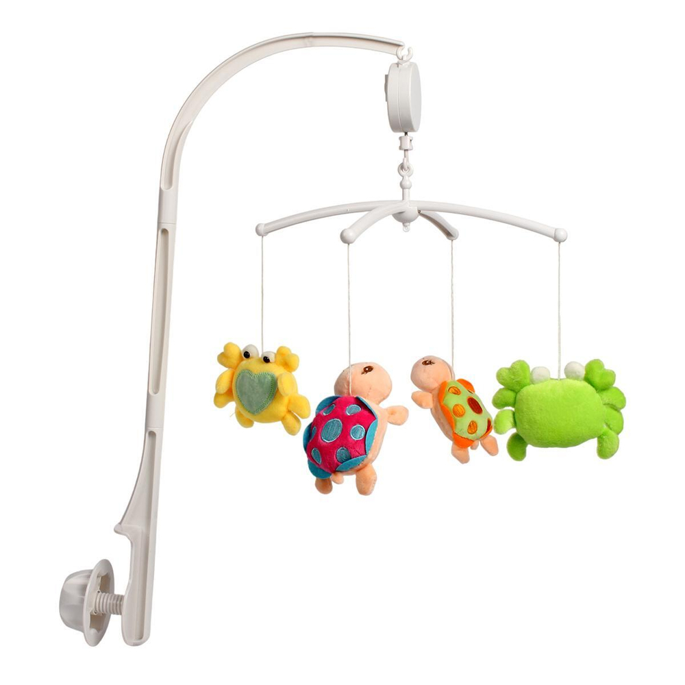 Карусель муз. Mioshi Baby "Забавные зверюшки" (музык., заводн., мягк. игрушки)