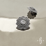 Накрутка "Sol" - Белое золото - White CZ