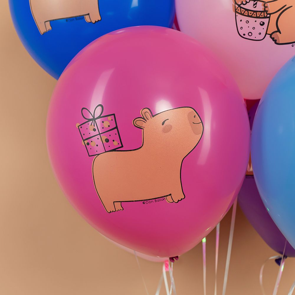 Шар (12''/30 см) Капибары, Ассорти, пастель, 1 ст, 25 шт.