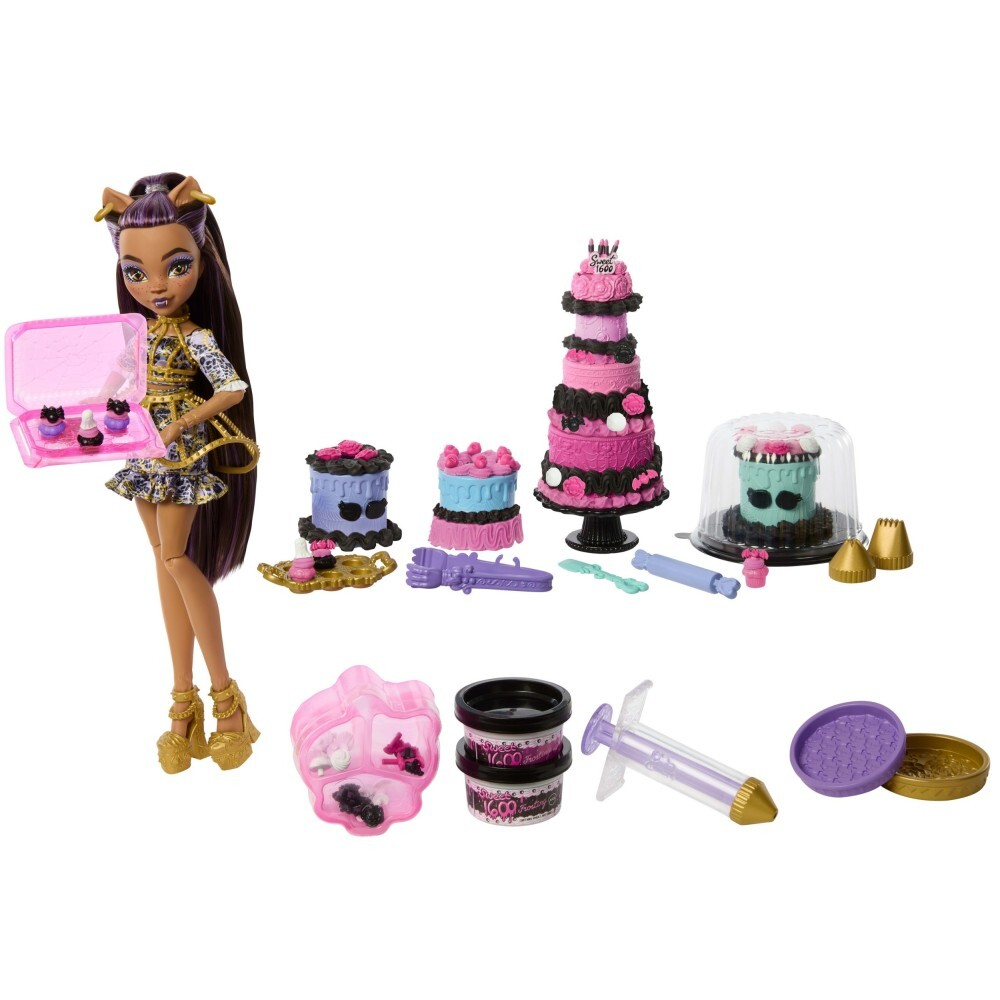 Monster High - STRASZY SWEET BIRTHDAY Набор с куклой и тортом DIY JBG78