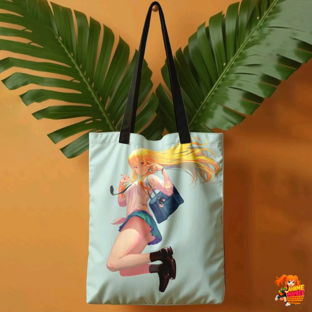 Сумка шоппер с принтом Эта фарфоровая кукла влюбилась