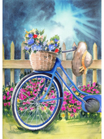 Картина по номерам 22х30см. "Велосипед с цветами" 16цв. (Арт. Х-4057)