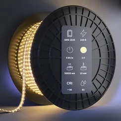 Светодиодная лента Ультра 220В 2835 8Вт/м 3000K IP 65 201199 Led Strip 201199