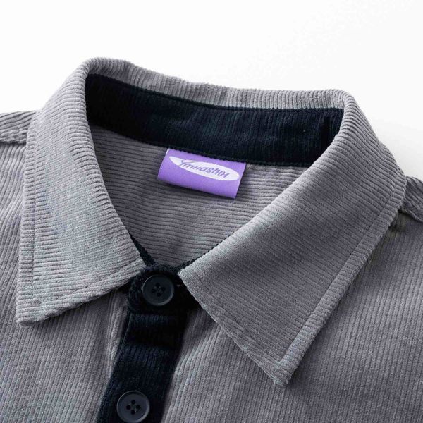 Сорочка Velvet Button мужская серый / темно-синий - фото 3