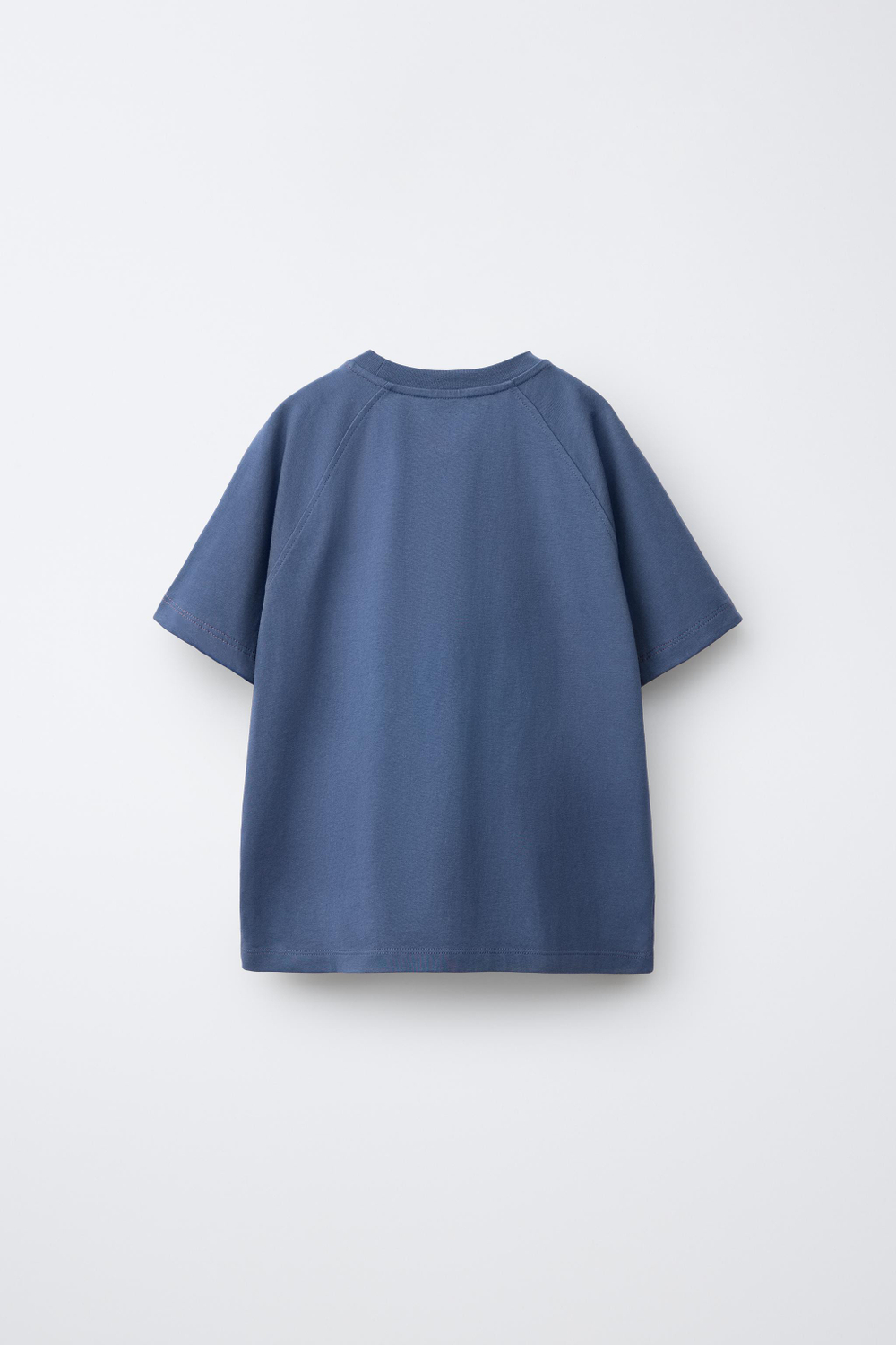 ZARA КОМПЛЕКТ ИЗ ФУТБОЛКИ И ШОРТОВ С НАДПИСЬЮ, СИНИЙ