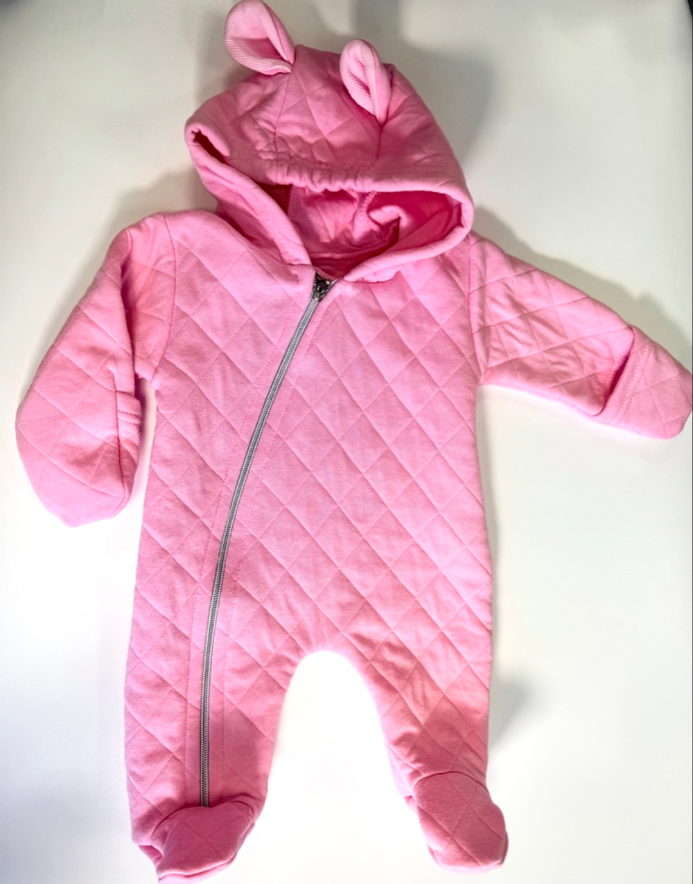 Комбинезон из плотного стеганого хлопка для девочки