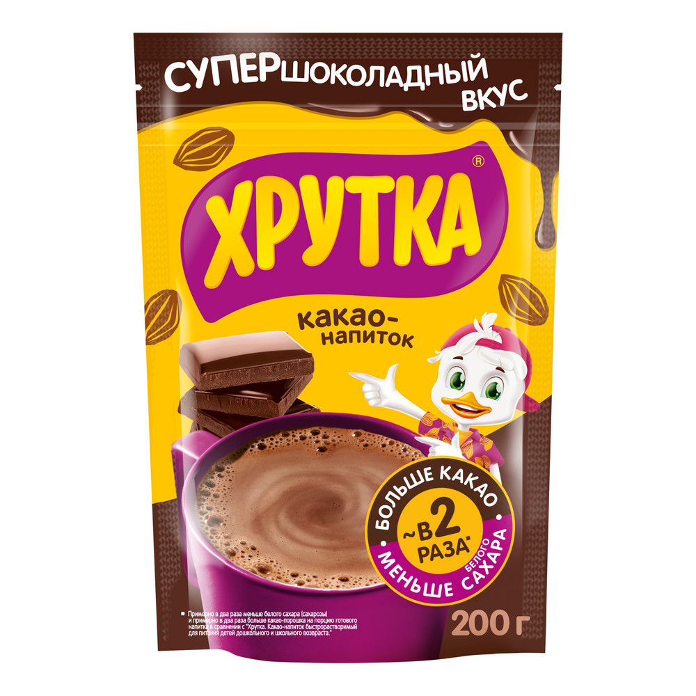 Какао напиток Хрутка Супершоколадный вкус 200 гр