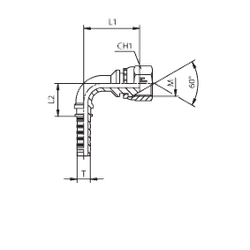 Фитинг DN 10 DKM (Г) 14x1.5 (90)