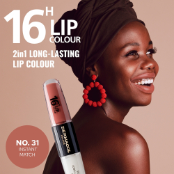 Dermacol 16H Lip Colour - Стойкая помада и блеск для губ, 2× 4 ml