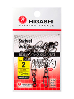 Карабин с вертлюгом HIGASHI Swivel w/Insurance Snap #8