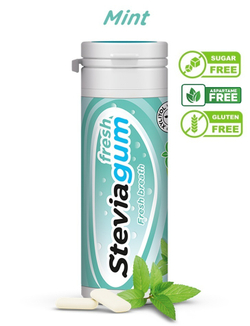 Steviagum Жевательная резинка FRESH с мятой, ксилитом и стевией БЕЗ САХАРА 30г