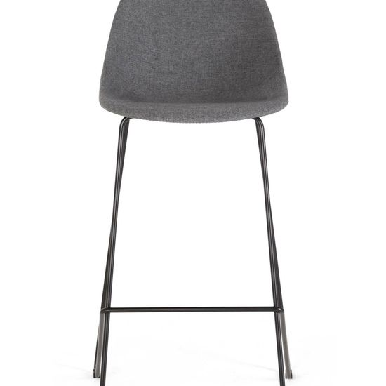 Барный стул Vivid Soft металлический сиденье серая ткань