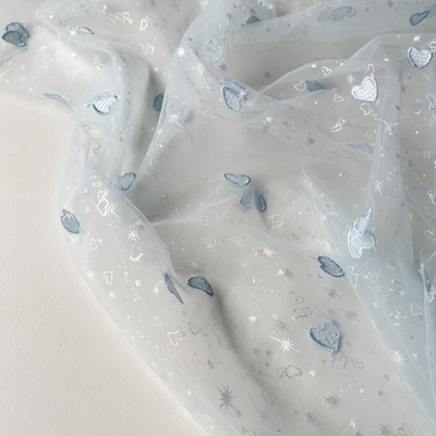 Фатин Голубые сердечки