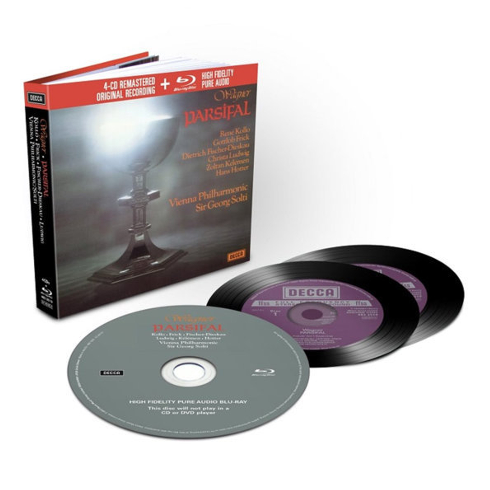 Rene Kollo, Gottlob Frick, Christa Ludwig, Vienna Philharmonic, Sir Georg Solti / Wagner: Parsifal (4CD+Blu-ray Audio)