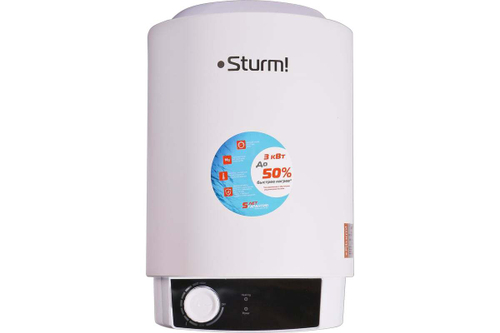 Водонагреватель накопительный Sturm! WH3010UR, 10л, 3кВт, устан над раковиной, круглый корп