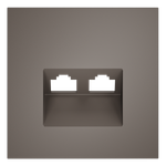 Накладка для розетки компьютерной двойной RJ45+RJ45 кат.6, S70 (капучино)