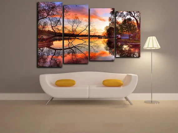 Модульная картина "Отражение неба"