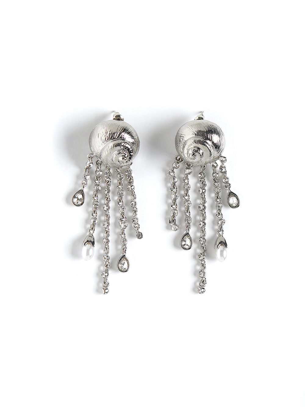 Серьги "Shell chandelier" Silver