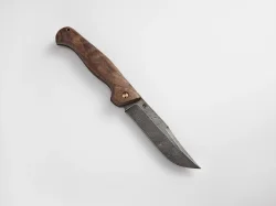 Складной нож "Тайга", дамасская сталь, рукоять орех