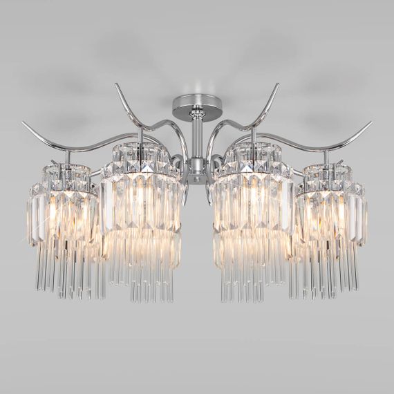 Потолочная люстра Eurosvet Sevilia 10119/8 хром/прозрачный хрусталь Strotskis