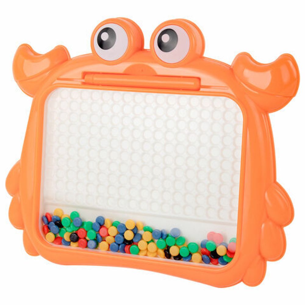 Мозаика магнитная развивающая для детей "Краб", стилус, 101 магнит, 10 карточек, BAMBOX, 665889