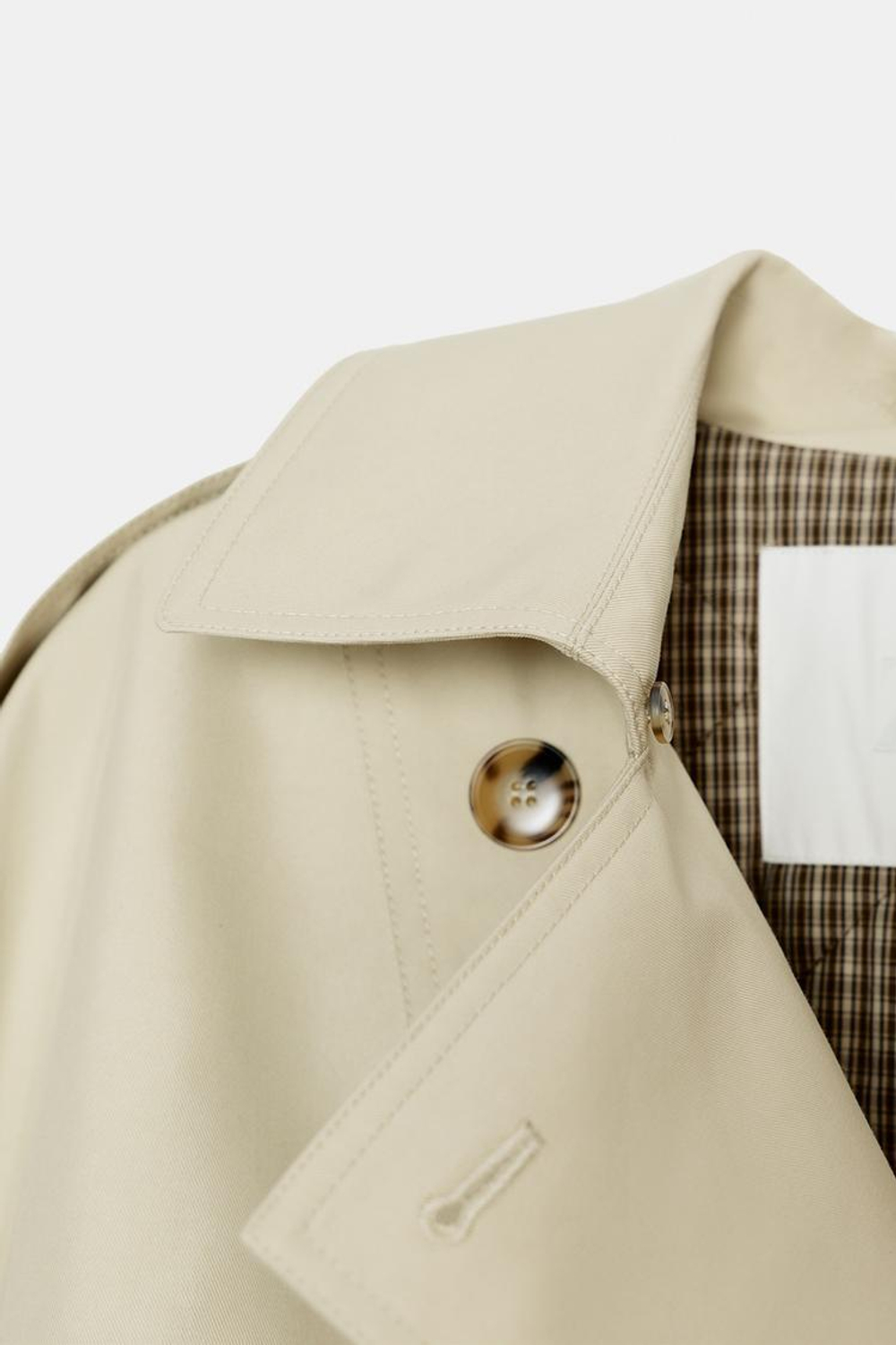 ZARA СТЕГАНОЕ ПАЛЬТО С ВОРОТНИКОМ ИЗ ИСКУССТВЕННОГО МЕХА — ZW COLLECTION, ЭКРЮ