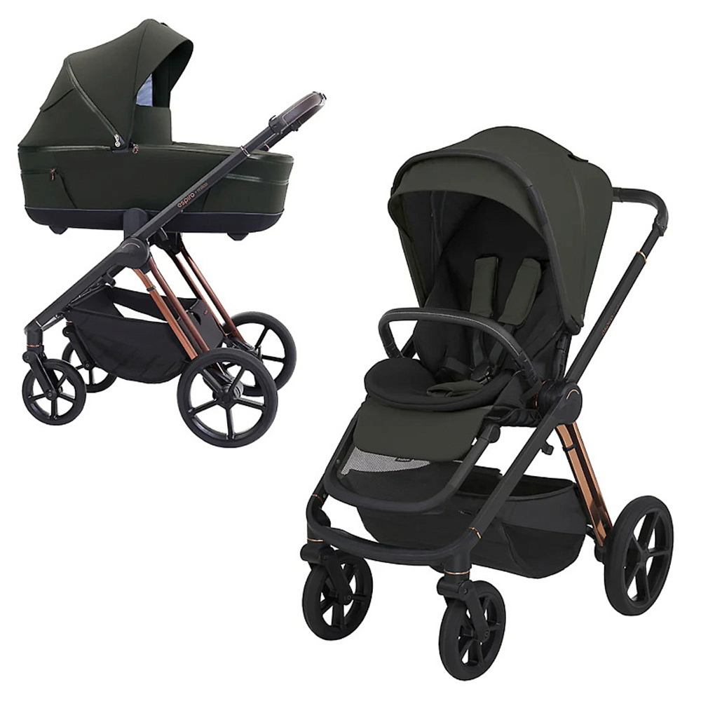 Детская коляска 3 в 1 Espiro Miloo 2025 и автокресло Pi Begie 204 luxury green / Бежевый (Beige 109)