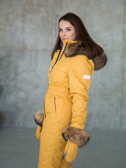 Premium Горчица Комбинезон женский зимний