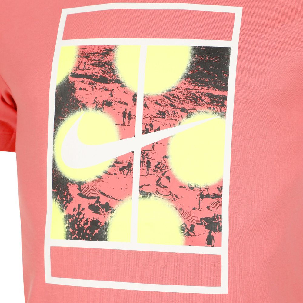 Мужское теннисное поло Nike Court Heritage RG T-Shirt Men - Pink, Multicoloured