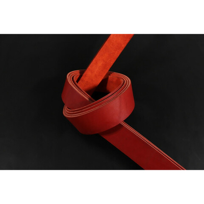 Ременная заготовка Красная с жировой отделкой