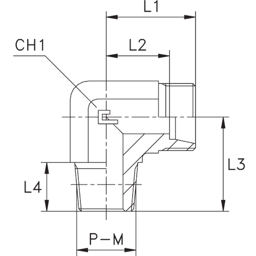 Штуцер FC90 DS06 NPT 1/4" (корпус)