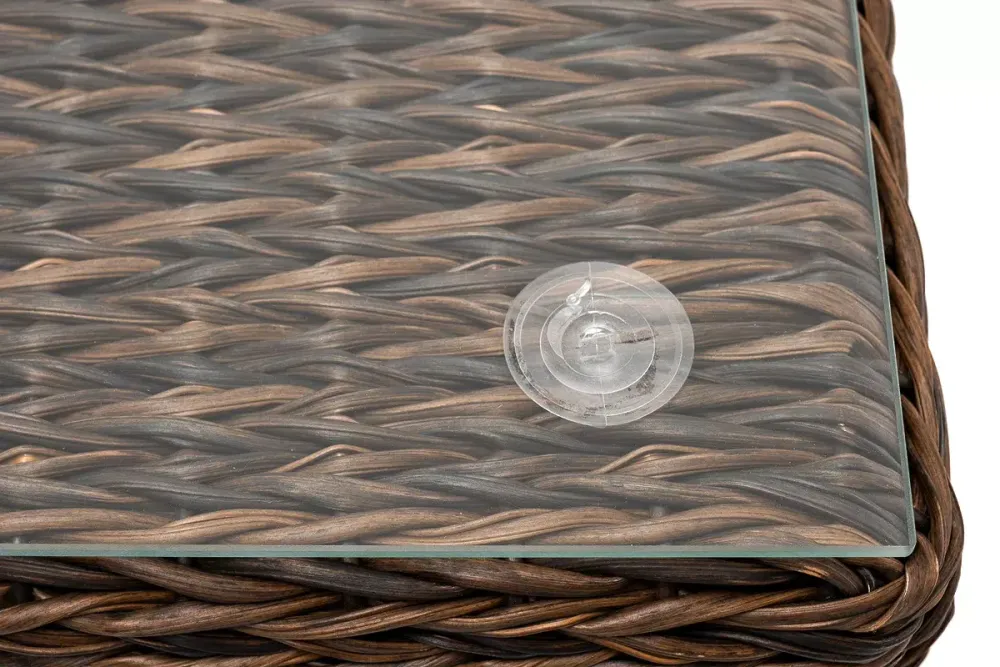 "Лунго" журнальный столик плетеный (гиацинт), цвет коричневый