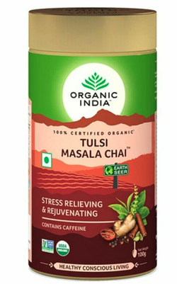 Чай в банке органический Туласи Масала Tulsi masala Organic India