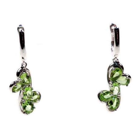 Серьги "Дельмас" хризолит